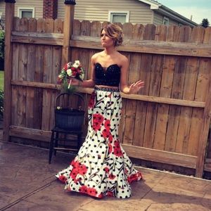 Two piece prom dress